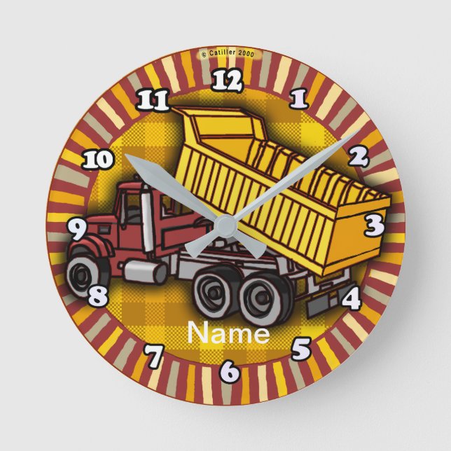 Horloge Ronde Rondo Dump Truck clock (Recto)