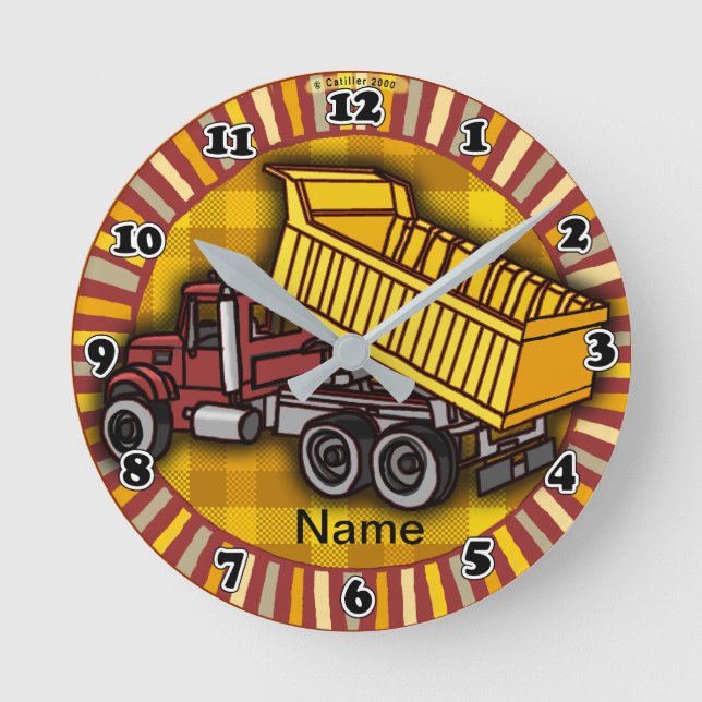 Horloge Ronde Rondo Dump Truck clock (Recto)
