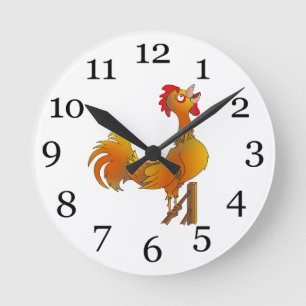 Horloge Ronde Rooster crowing