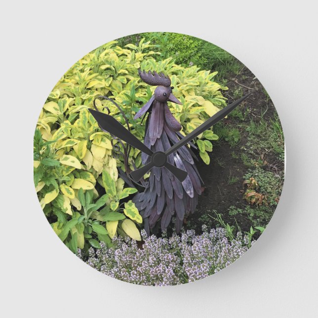 Horloge Ronde Rooster en métal (Recto)