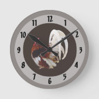 Rooster Rouge Avec Plumes De Queue Blanche