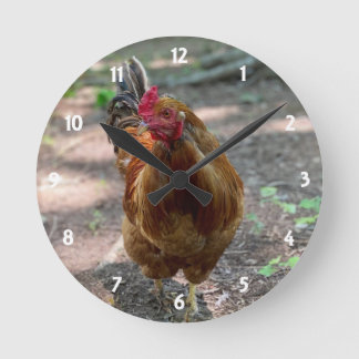 Horloge Ronde Rooster Wall Clock