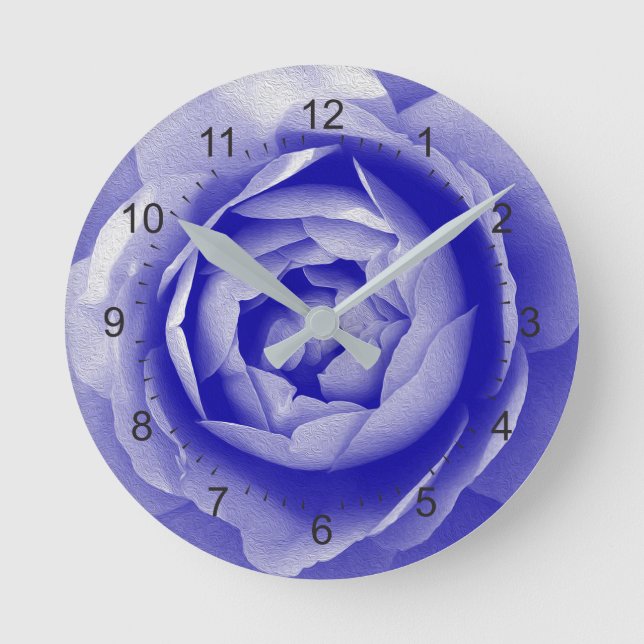 Horloge Ronde rose bleu (Recto)