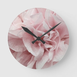 Horloge Ronde Rose de mode romantique et subtile