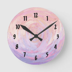 Horloge Ronde Rose et puant