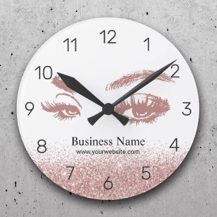 Horloge Ronde Rose Gold Lashes Makeup