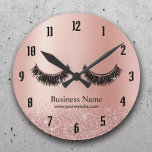 Horloge Ronde Rose Gold Lashes Maquillage Artiste Beauté Salon<br><div class="desc">Lashes Artiste maquillage Rose Gold Beauté Salon Horloges.</div>