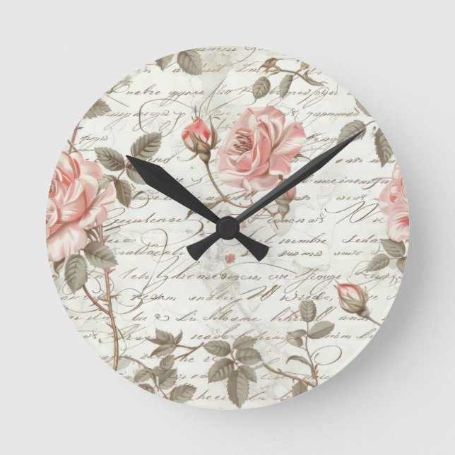 Horloge Ronde Rose Gold Pendentif Watch (Recto)