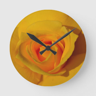 Horloge Ronde Rose jaune