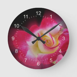 Horloge Ronde rose jaune rose