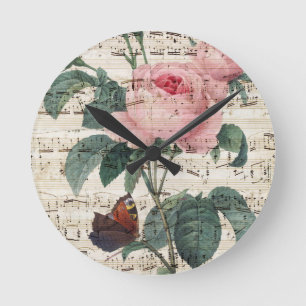 Horloge Ronde Rose music