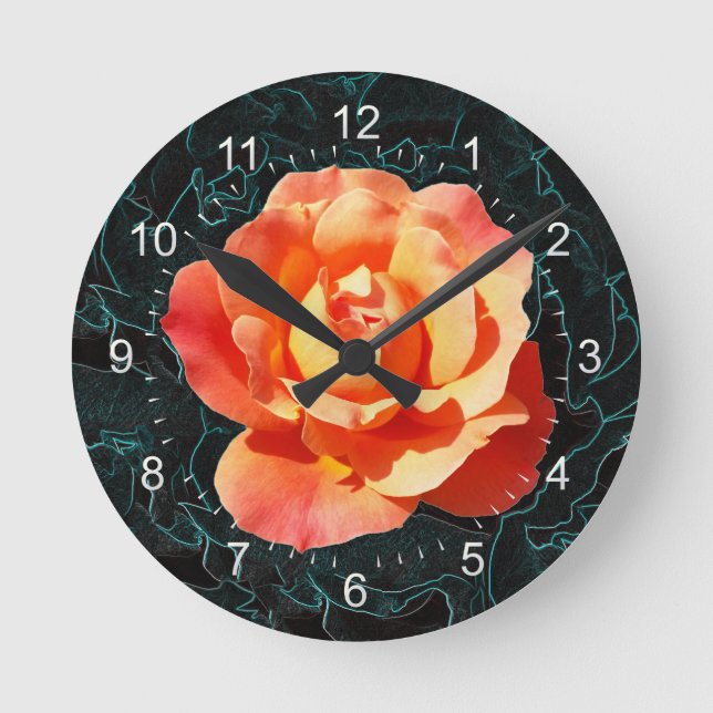 Horloge Ronde Rose orange clair (Recto)