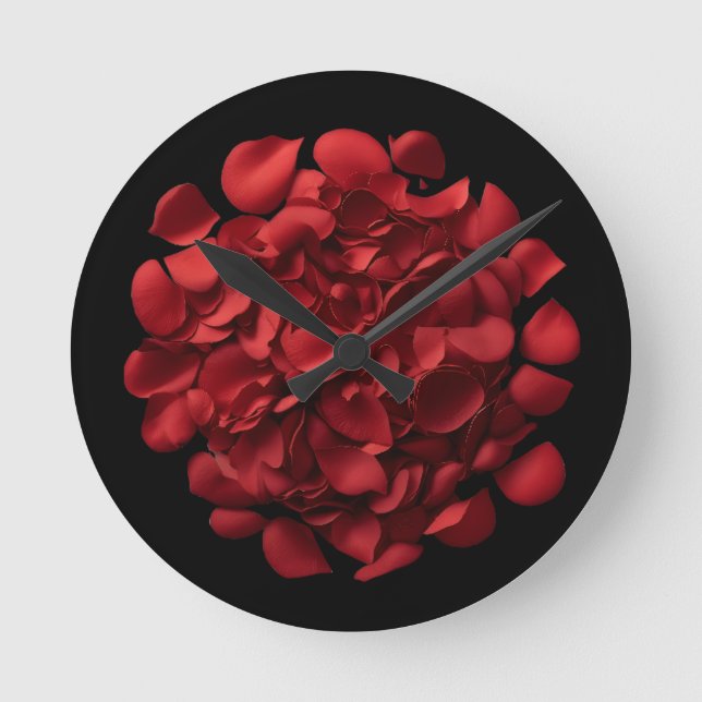 Horloge Ronde Rose Petals Wall Clock (Recto)