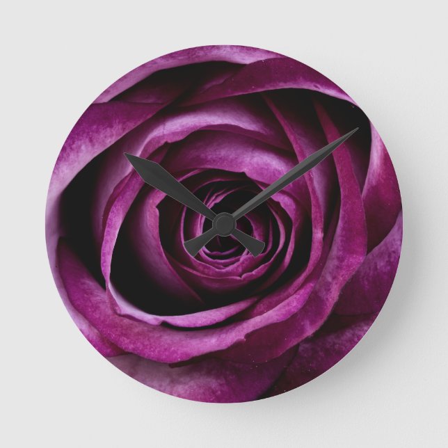 Horloge Ronde Rose pourpre (Recto)