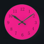Horloge Ronde Rose Red Kitchen Wall<br><div class="desc">Rose red color wall clock for your kitchen is guaranteed to add a bright and cheerful colorful touch to any wall whether it's in your kitchen, sewing, dorm , or recreation room, or even your living room.</div>