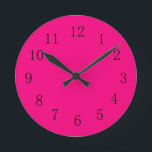 Horloge Ronde Rose Red Kitchen Wall<br><div class="desc">Rose red color wall clock for your kitchen is guaranteed to add a bright and cheerful colorful touch to any wall whether it's in your kitchen,  sewing,  dorm ,  or recreation room,  or even your living room.</div>
