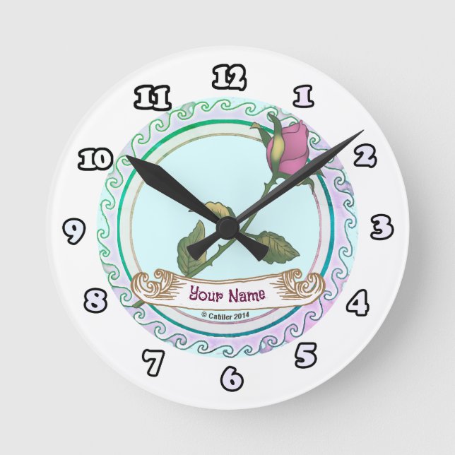 Horloge Ronde Rose rose  (Recto)