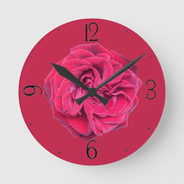 Horloge Ronde Rose rouge (Recto)