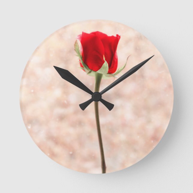 Horloge Ronde Rose Rouge (Recto)