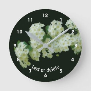 Horloge Ronde Roses Folles Florales Personnalisées  