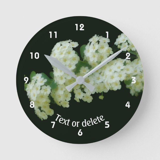 Horloge Ronde Roses Folles Florales Personnalisées   (Recto)