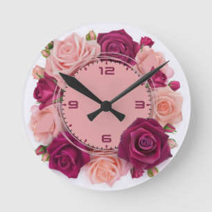 Horloge Ronde Roses pour vous