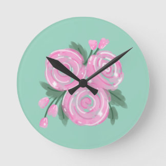 Horloge Ronde Roses Wall Clock