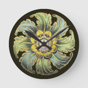 Horloge Ronde Rosette architecturale antique n° 1