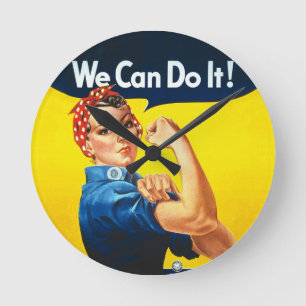 Horloge Ronde Rosie the Riveter – “We Can Do It!”
