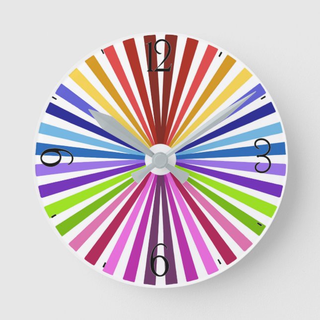 Horloge Ronde Roue arc-en-ciel (Recto)