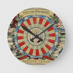 HORLOGE RONDE **ROUE VINTAGE DE FORTUNE-TELLER**