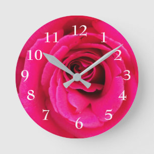 Horloge ronde rouge