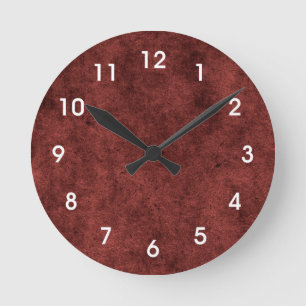 Horloge Ronde Rouge de Burgundy