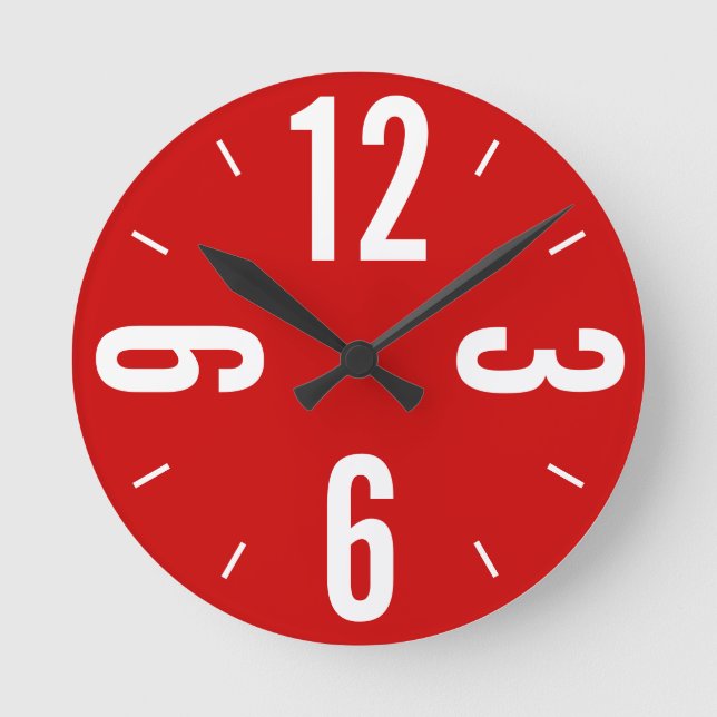 Horloge Ronde Rouge et large numbers (Recto)