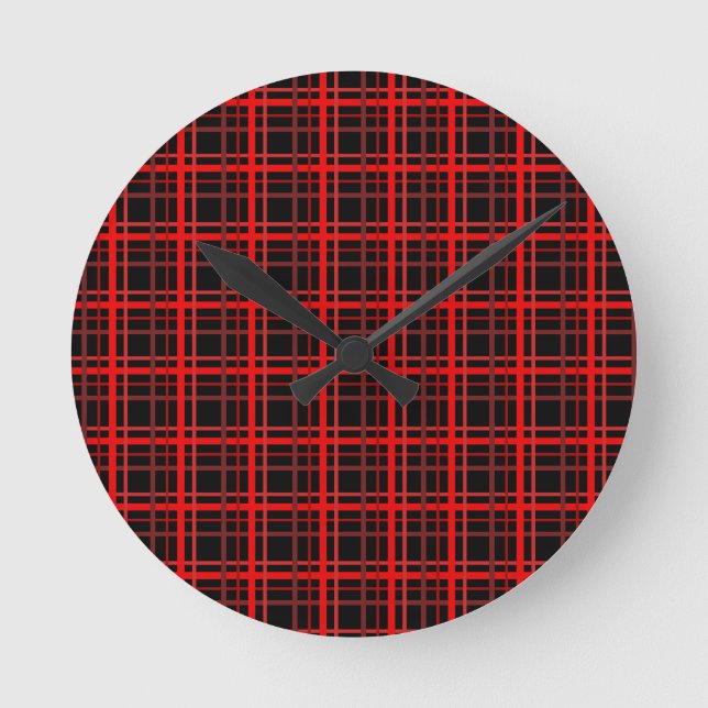Horloge Ronde Rouge et noir (Recto)