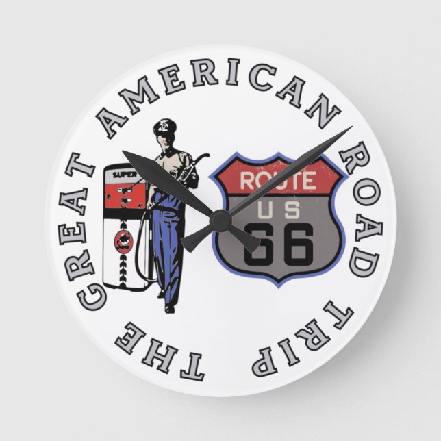 Horloge Ronde Route 66     (Recto)