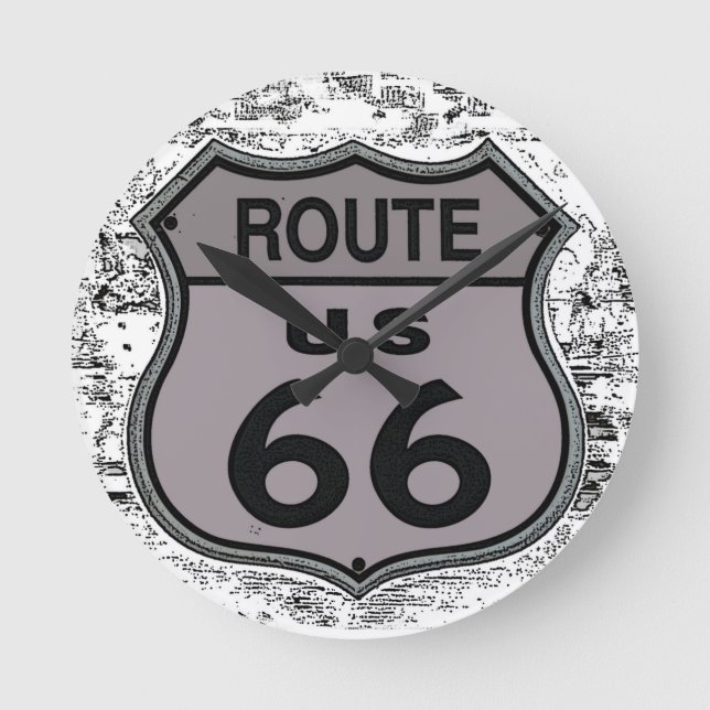 Horloge Ronde Route 66     Round clock (Recto)