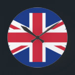 Horloge Ronde royaume-uni<br><div class="desc">Flag of the United Kingdom. Fully customizable.</div>