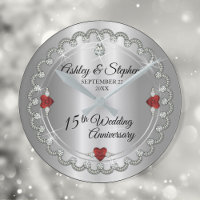 Rubis élégants | Diamants 15e anniversaire de mari