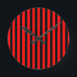 Horloge Ronde Ruby Black<br><div class="desc">Ruby Black is a simple design of black and red stripes that suits all occasions and items. This image is available on a variety of other products,  just click the link below the photo near 'About this Design'.</div>