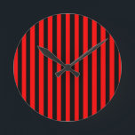 Horloge Ronde Ruby Black<br><div class="desc">Ruby Black is a simple design of black and red stripes that suits all occasions and items. This image is available on a variety of other products,  just click the link below the photo near 'About this Design'.</div>