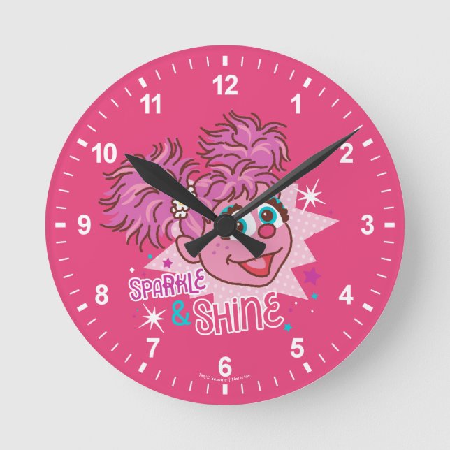 Horloge Ronde Rue Sésame | Abby Cadabby - Étincelle et éclat (Recto)