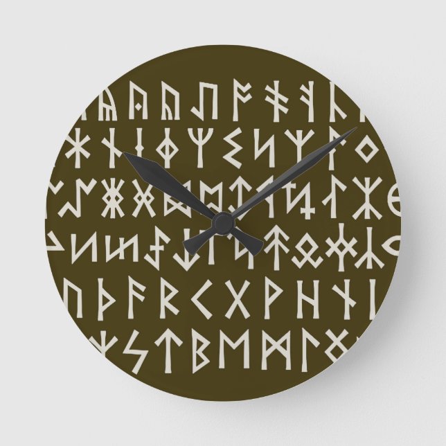 Horloge Ronde Runes de Futhark (Recto)