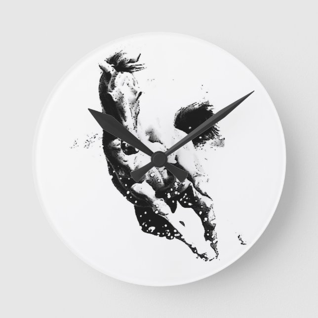 Horloge Ronde Running Horse (Recto)