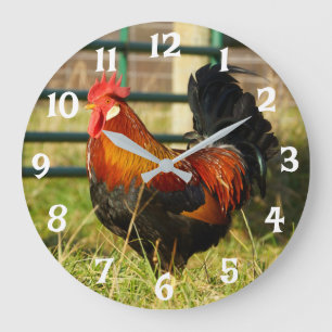 Horloge ronde Russe Rooster