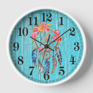 Horloge ronde Rustique Dreamcatcher