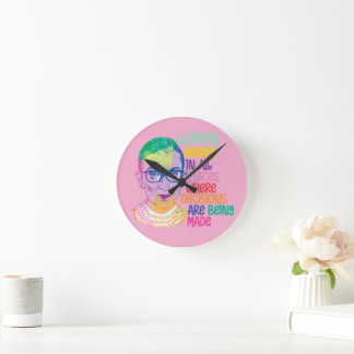 Horloge Ronde Ruth Bader Ginsburg Femmes Dans Tous Les Endroits