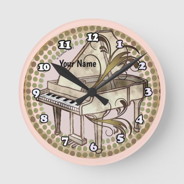Horloge Ronde Rythme de piano   (Recto)