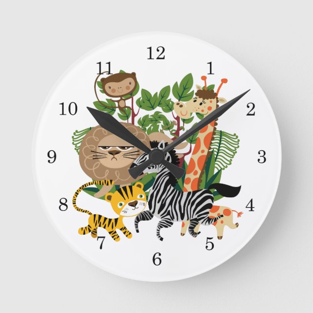 Horloge Ronde Safari animal (Recto)