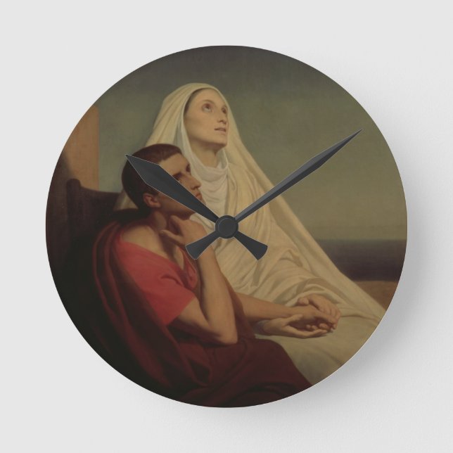 Horloge Ronde Saint-Augustine et Saint-Marie Sainte-Monica (Recto)